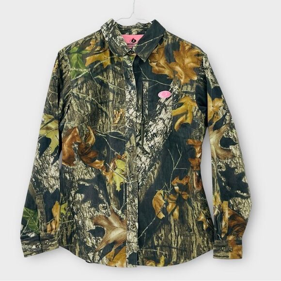 Mossy Oak Camo Outdoor Hunting Blouse Women’s Size M - Picture 2 of 6